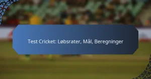 Test Cricket: Løbsrater, Mål, Beregninger