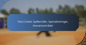 Test Cricket: Spillerroller, Specialiseringer, Ansvarsområder