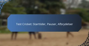 Test Cricket: Starttider, Pauser, Afbrydelser