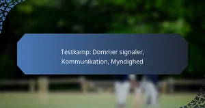 Testkamp: Dommer signaler, Kommunikation, Myndighed
